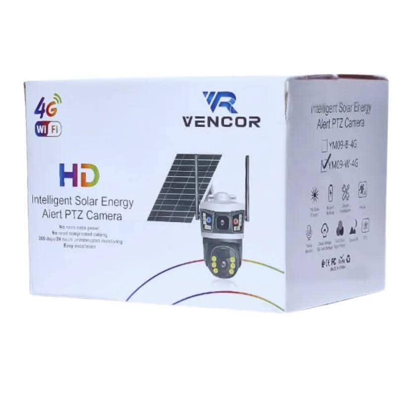 كاميرا مراقبة ذكية من نوع VENCOR تعمل بالطاقة الشمسية.