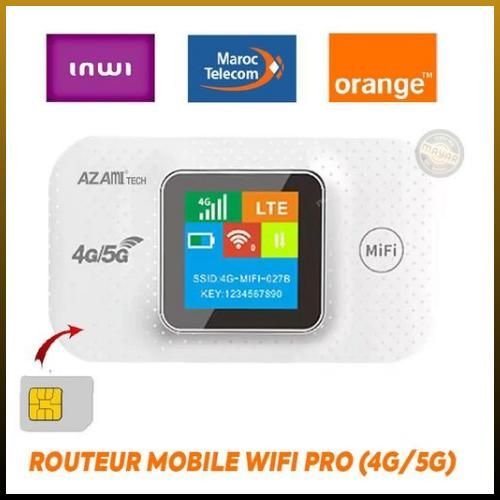 راوتر واي فاي محمول يعمل بتقنية 4G 5G لتوفير إنترنت لاسلكي متنقل عبر بطاقة SIM