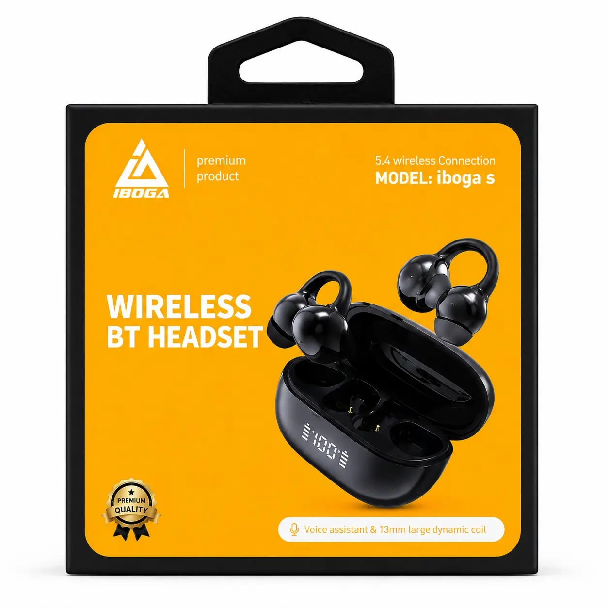 airpods iboga s sport – New Sports Design, Bluetooth 5.4, AI Noise Reduction & 48H Battery Case (400mAh)