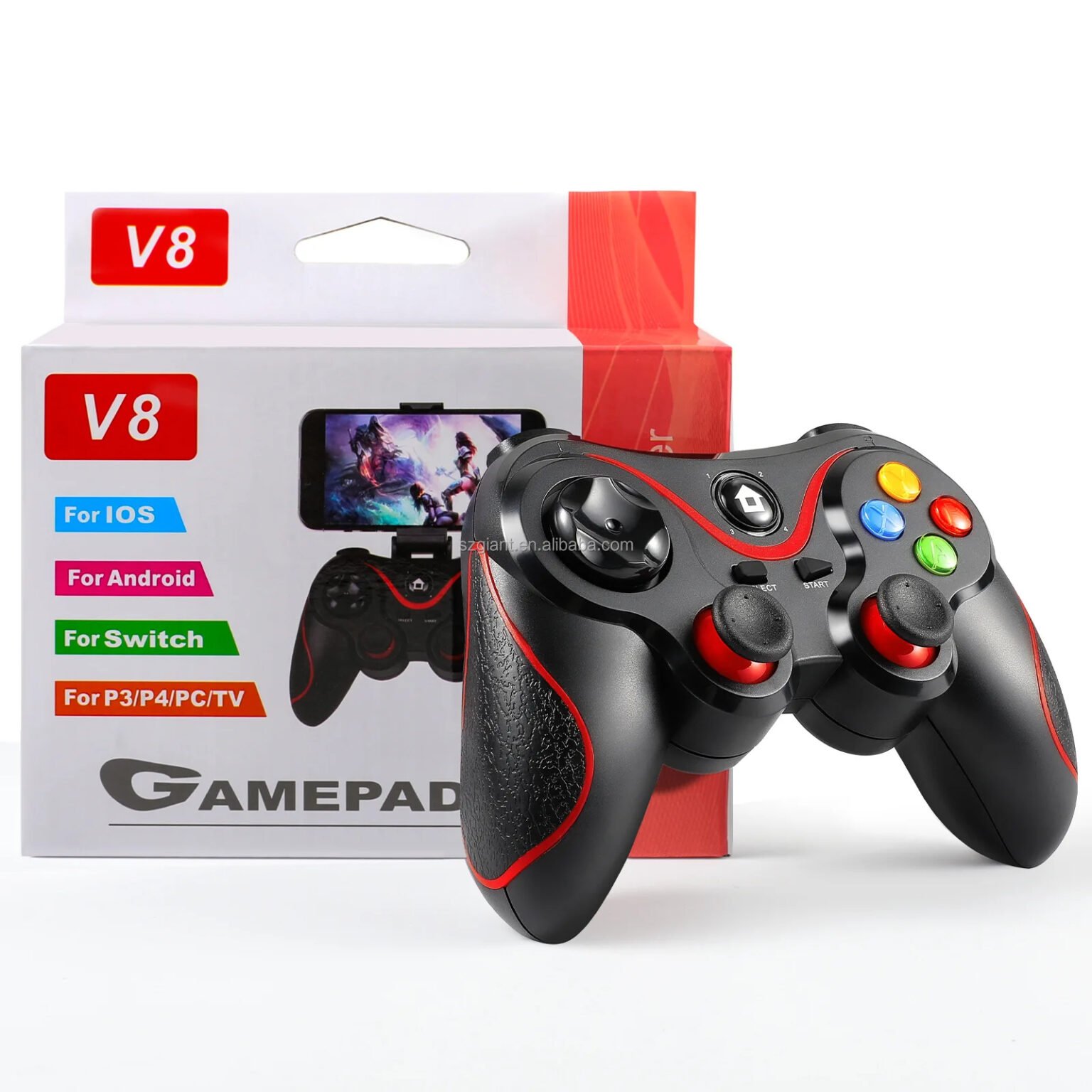 Manette De Jeu Sans Fil Bluetooth V8