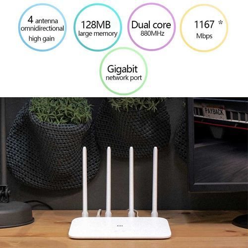 XIAOMI Routeur 4A Puissant Points d'accès sans fil Mi 4A 2.4GHz/ 5GHz AC1200