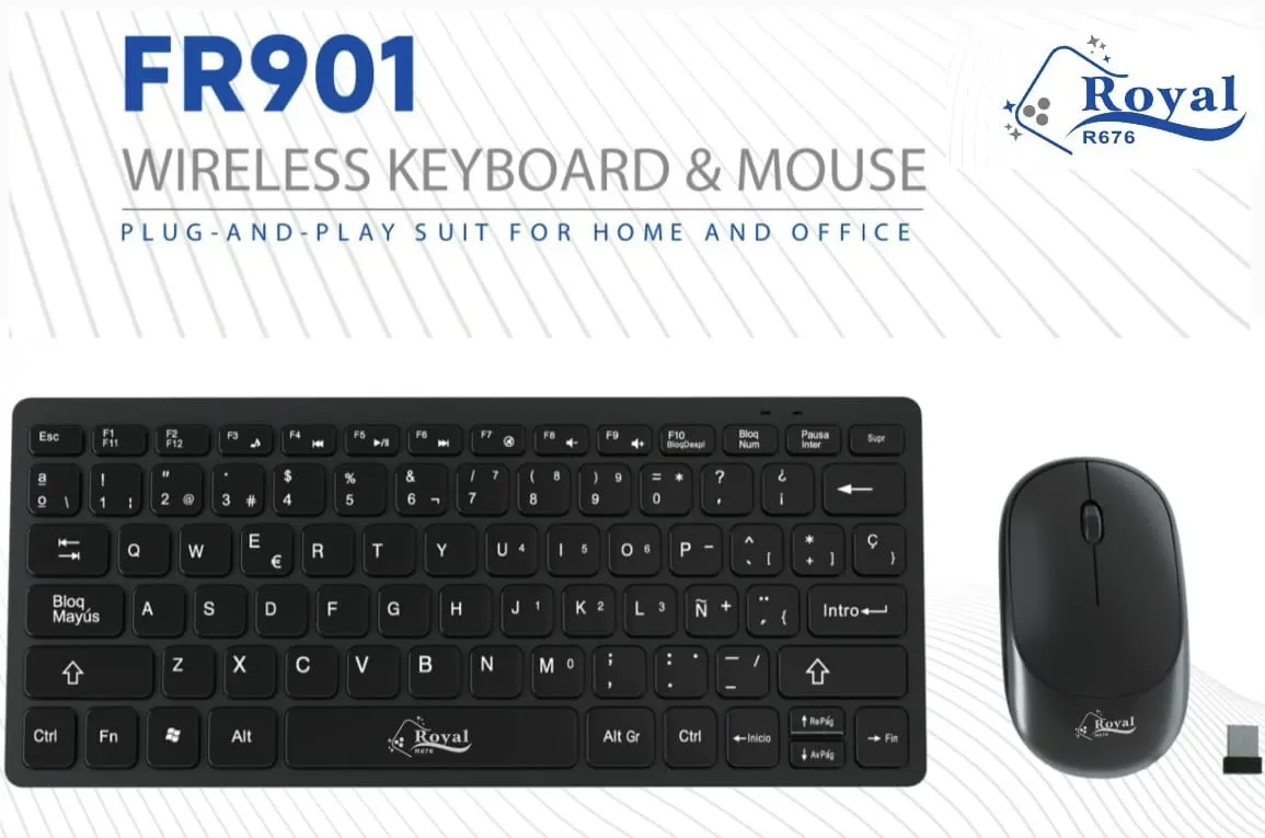 Clavier avec souris Bluetooth Royal Wireless Keyboard