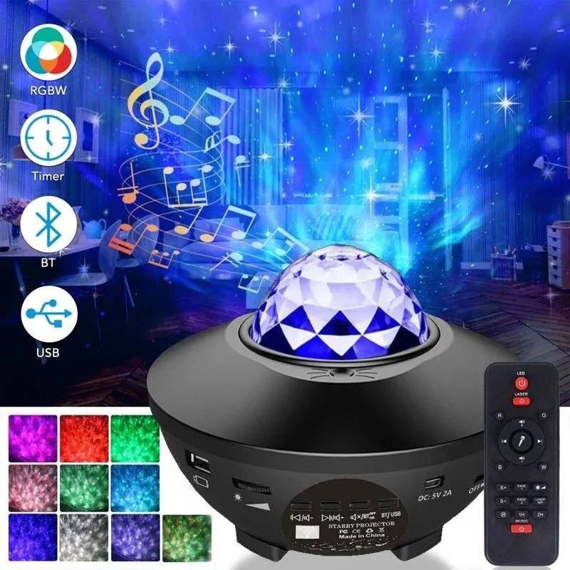 Projecteur Galaxy LED avec Haut-Parleur Bluetooth