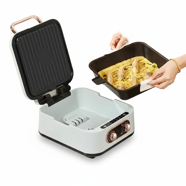 Grill Électrique Multifonction 2-en-1 – Barbecue & Mijoteuse Portable avec Contrôle de Température Double 5L – Marque : Silver crest S/C 9826