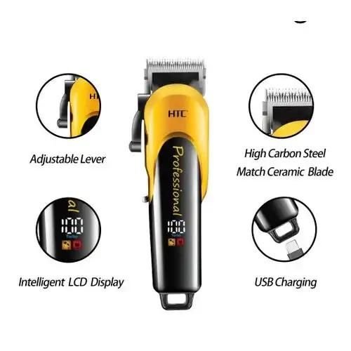 HTC CT-8082 Tondeuse à Cheveux Professionnelle Écran LCD de Luxe Tondeuse Électrique Barbe et Cheveux