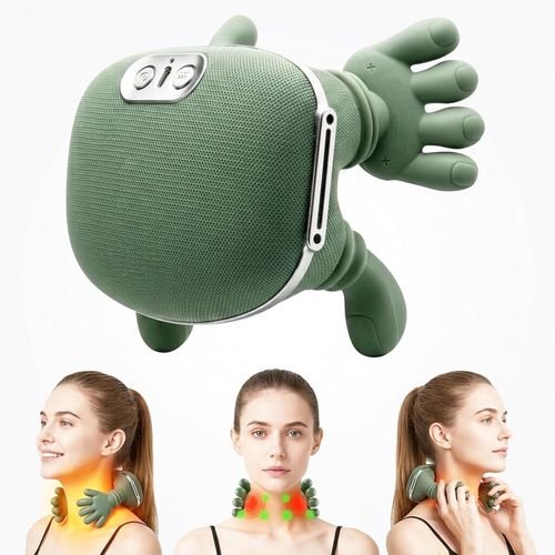 Mini Masseur Cervical Électrique Sans Fil en Forme de Tortue – Appareil de Massage Portable pour Cou et Épaules, Rechargeable USB